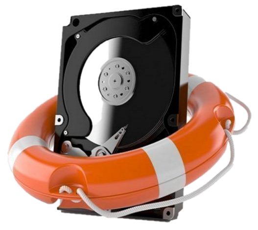 Hard disk con salvagente — recupero dati Riparafiles